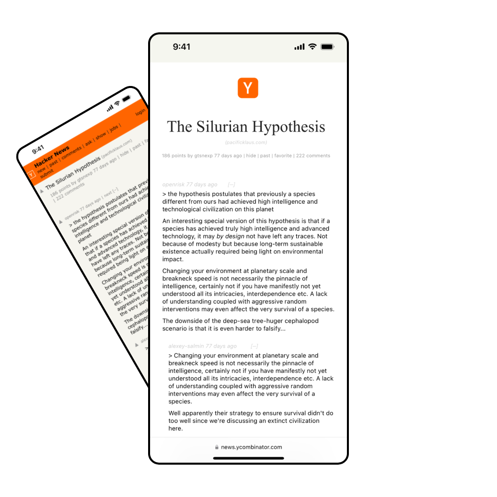 Redesign for Hacker News
